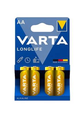 Varta Longlife Alkalin AA Kalem Pil 4lü Blister Ambalaj - 1