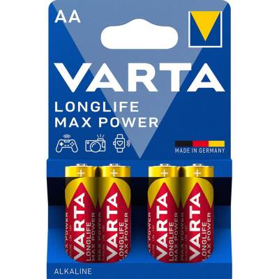 Varta Longlife Max Power AA Alkalin Kalem Pil 4'Lü - 1