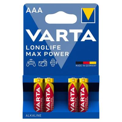 Varta Longlife Max Power Alkalin AAA İnce Kalem Pil 4'lü - 1