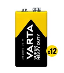 Varta Superlife Çinko Karbon 9V 12li Kutu - Varta