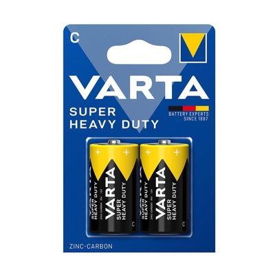 Varta Superlife / Super Heavy Duty Manganez C Orta Boy Pil 2'li Paket (Blister) - Varta