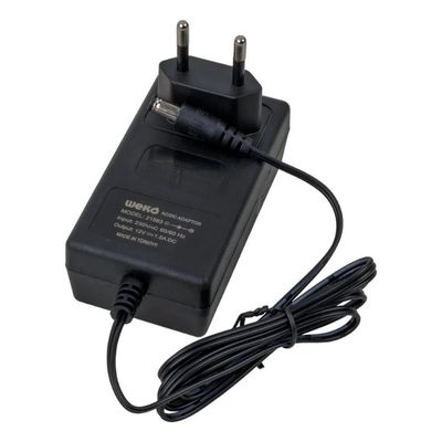 Weko 12 Volt - 1.5 Amper 5.5*2.5 Uçlu Yerli Üretim Plastik Kasa Priz Tipi Adaptör - PowerMaster