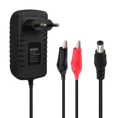  Weko 8.4 Volt - 1 Amper 5.5x2.5 Uçlu + Krokodil Aparatlı Yerli Üretim Akü Şarj Cihazı - 2