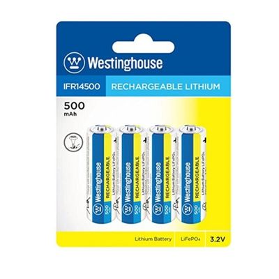 Westinghouse IFR14500 3.2v 500mAH LiFEPO4 Solar Pil - 1