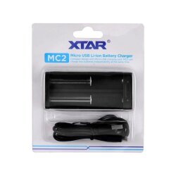 XTAR MC2 İkili Pil Şarj Aleti 18650 21700 Li-ion Akıllı Şarj Cihazı USB - Xtar
