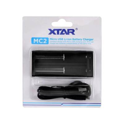 XTAR MC2 İkili Pil Şarj Aleti 18650 21700 Li-ion Akıllı Şarj Cihazı USB - 1