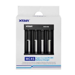 XTAR MC4S Pil Şarj Aleti 4 Slot 18650 21700 Li-ion Akıllı Hızlı Şarj Cihazı USB-C - Xtar