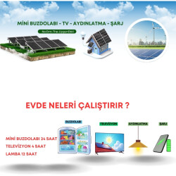 Yayla Evi Solar Sistem Mini buzdolabı, LED TV, aydınlatma Güneş Enerji Sistemi - 2