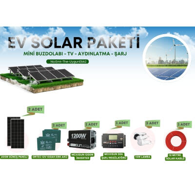 Yayla Evi Solar Sistem Mini buzdolabı, LED TV, aydınlatma Güneş Enerji Sistemi - 4