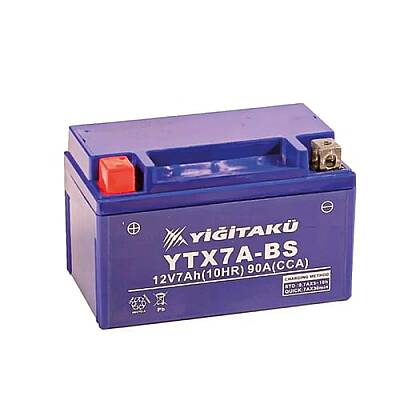 Yiğit Akü YTX7A-BS (MF) 12V 7Ah MT Serisi Yatık Motosiklet Aküsü - 2