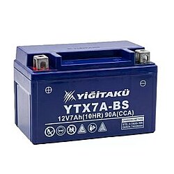 Yiğit Akü YTX7A-BS (MF) 12V 7Ah MT Serisi Yatık Motosiklet Aküsü - Yiğit
